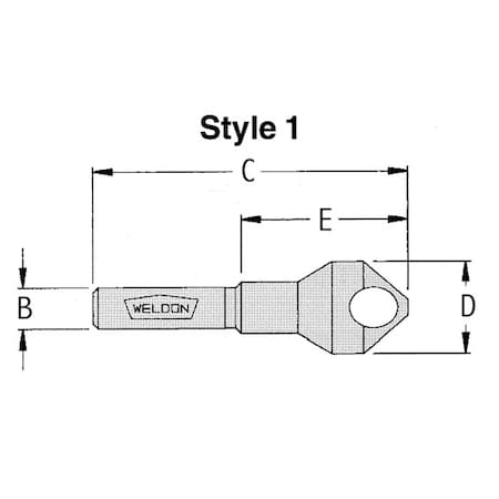 WELDB-36 9/16-1-3/32 90 Degree Deburring Tool